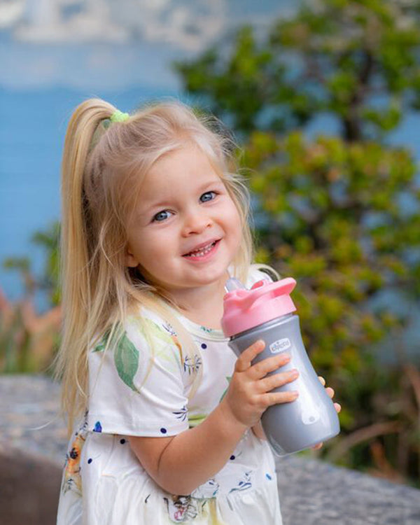 Chicco Kids Pop-Up Cup-Pink-With Soft Silicone Spout-350 ml