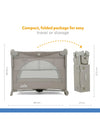 Joie Travel Cot & Bedside Crib Kubbie™ Sleep - Satellite
