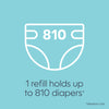 Diaper Genie® Jumbo Square Refill Holds Upto 810 Newborn Sized Diapers