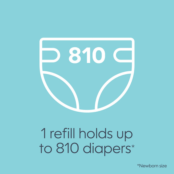 Diaper Genie® Jumbo Square Refill Holds Upto 810 Newborn Sized Diapers