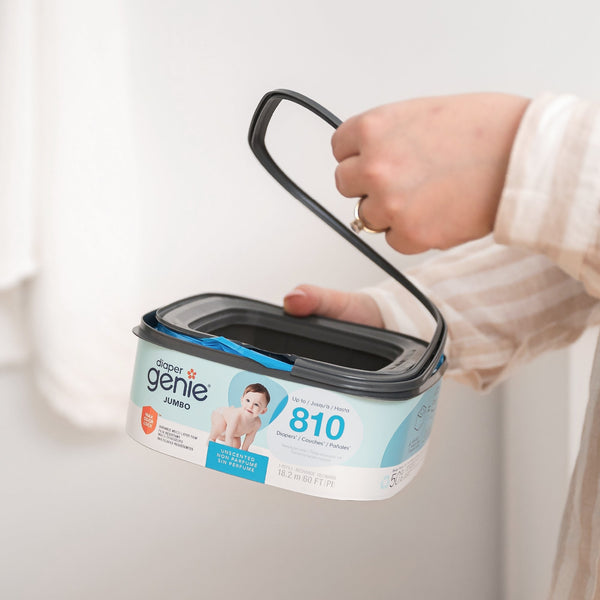Diaper Genie® Jumbo Square Refill Holds Upto 810 Newborn Sized Diapers