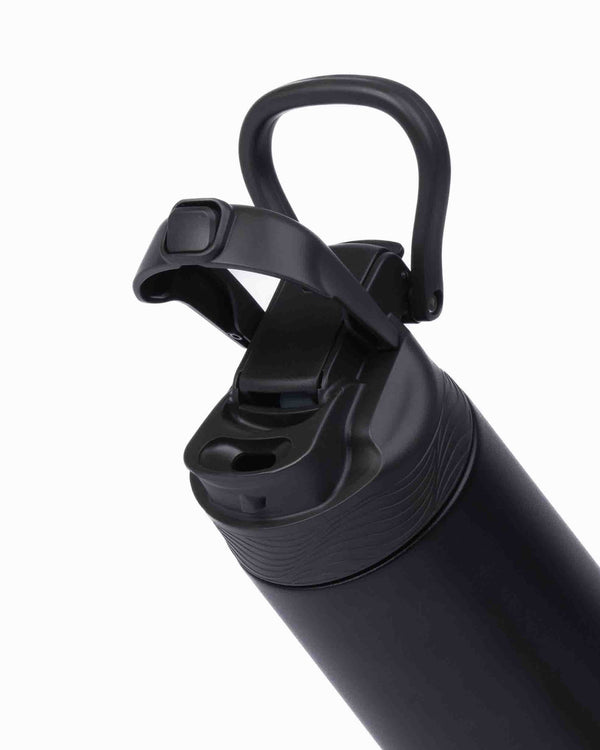 Kicups FlexiFlow Kids Water Bottle 750ml - Black