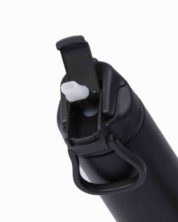 Kicups FlexiFlow Kids Water Bottle 750ml - Black