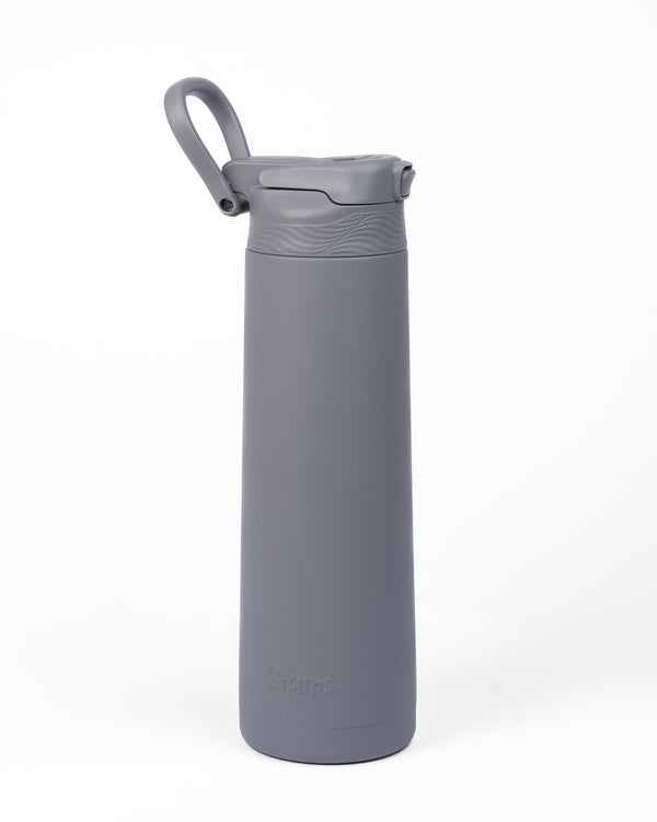 Kicups FlexiFlow Kids Water Bottle 750ml - Grey