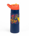 Kicups Grip Flow Kids Insulated Steel Bottle - Fin Fiesta