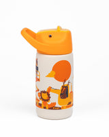 Kicups Little Cup Insulated Straw Bottle 350ml Little Builders