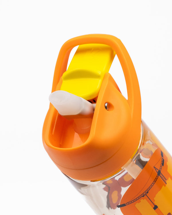 Kicusp Clear Sip Kids Water Bottle - Little Builders