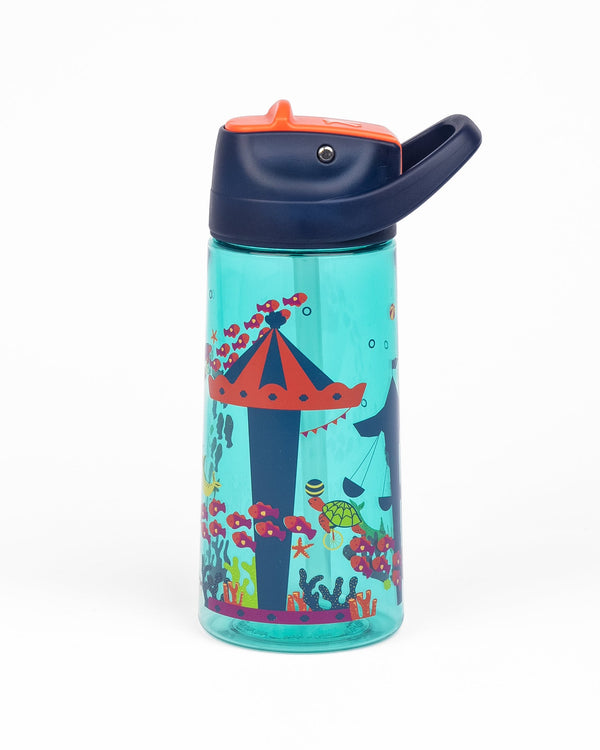 Kicusp Clear Sip Kids Water Bottle - Fin Fiesta