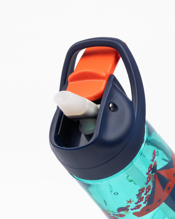 Kicusp Clear Sip Kids Water Bottle - Fin Fiesta