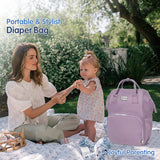 Hopop Portable & Stylish Baby Diaper Bag - PLUM