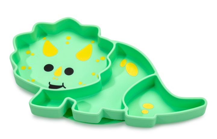 Melii Divided Silicone Suction Plate Dinosaur 6M+ – Green