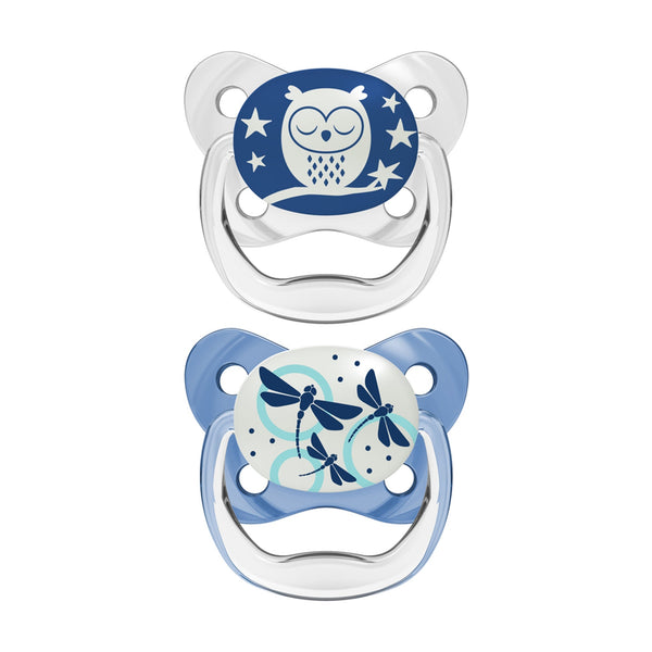 Dr Browns Blue Prevent Glow in the Dark Butterfly Shield Soother Stage 1