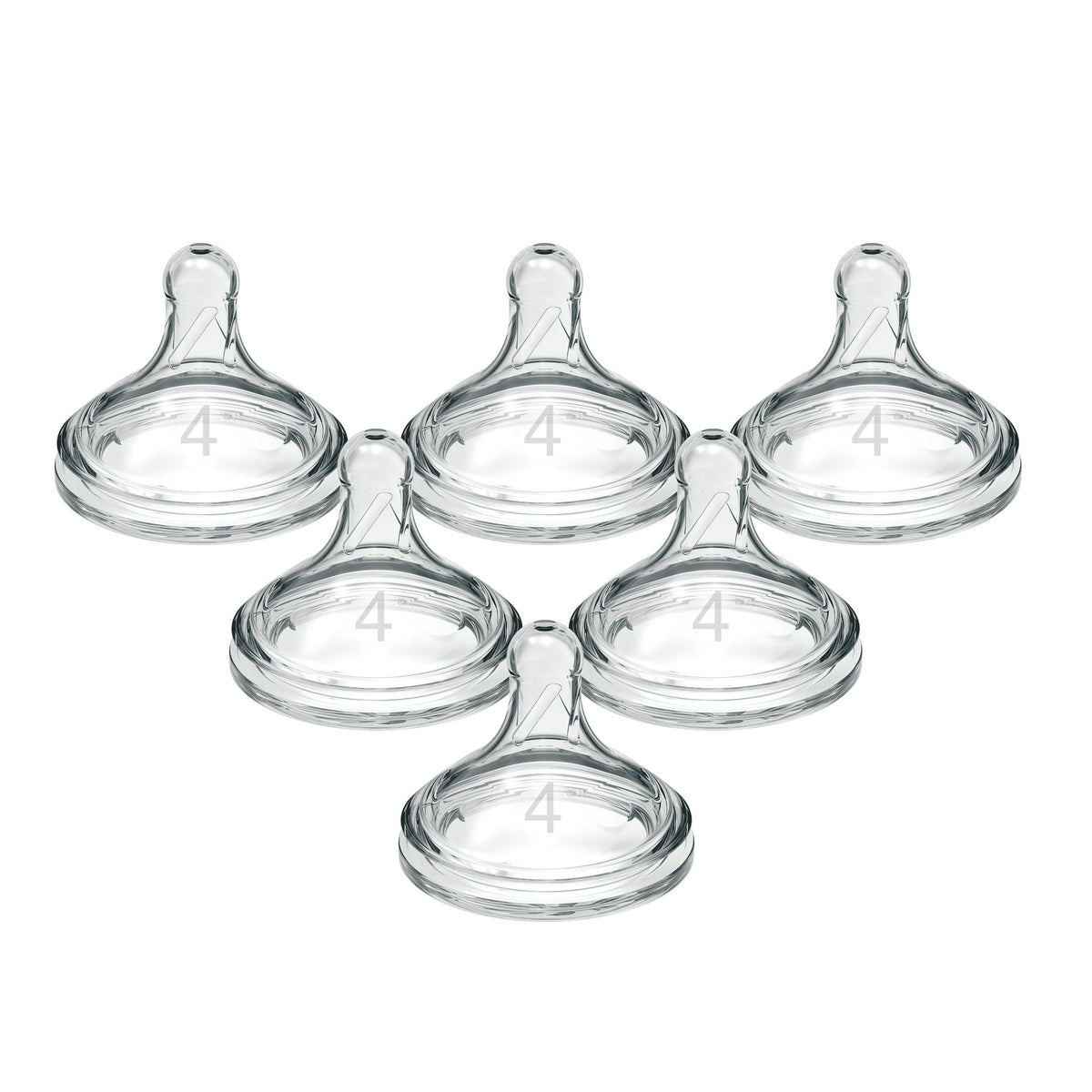 Dr. Brown's Natural Flow Wide Neck Silicone Nipple Level 4 9M+ Pack of 6