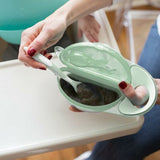 Dr. Brown's Travel Fresh Bowl & Soft-Tip Spoon Set with Travel Lid Light Green