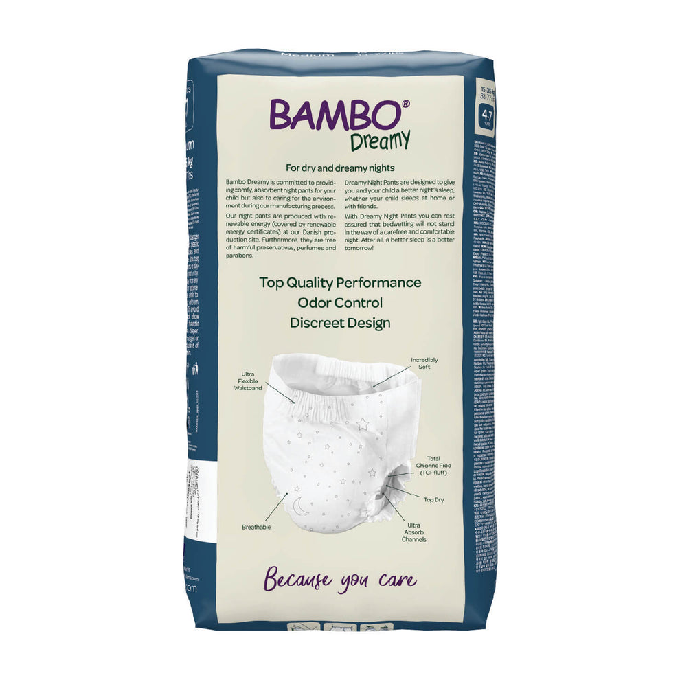 Bambo Nature Dreamy Night Pants Large – 8–15 Years, 35–50 kg, Pack of 10