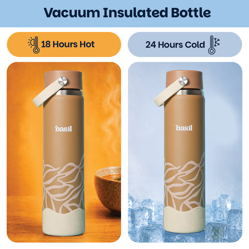 Basil HydraFizz Insulated Sipper Bottle 800ml 12Y+ – Classic Dune