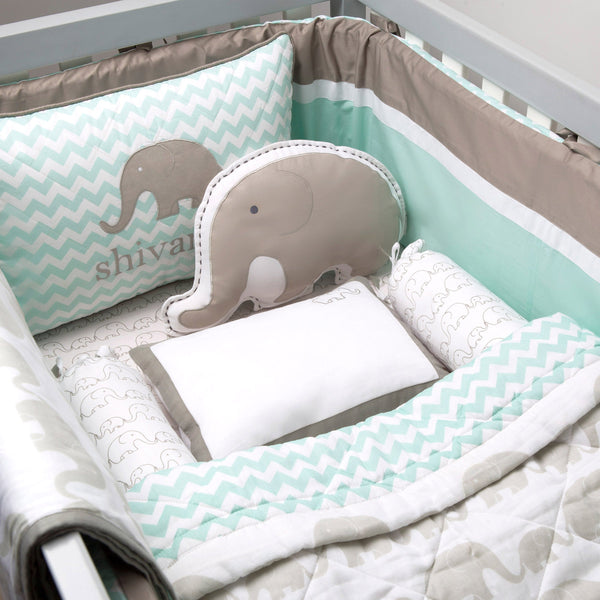 Masilo Organic Cotton Cot Bedding Set – Elephant Parade