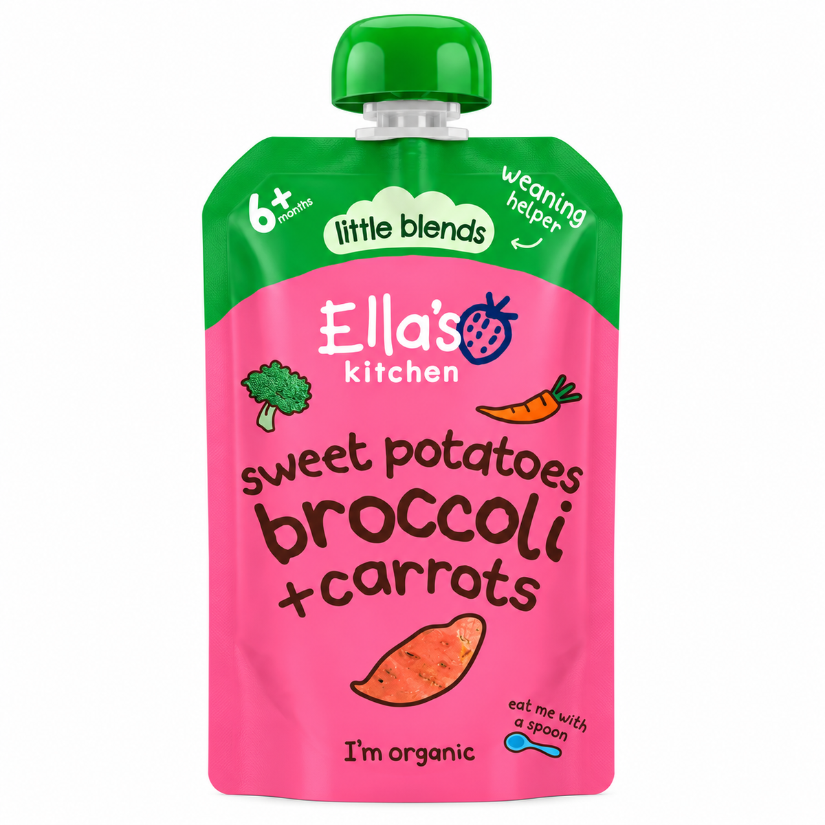 Ella’s Kitchen Organic Sweet Potatoes, Broccoli & Carrots Puree 120 g