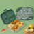 Basil Bento Quad 4-Compartment Stainless Steel Lunchbox 800 ml Emerald Moss