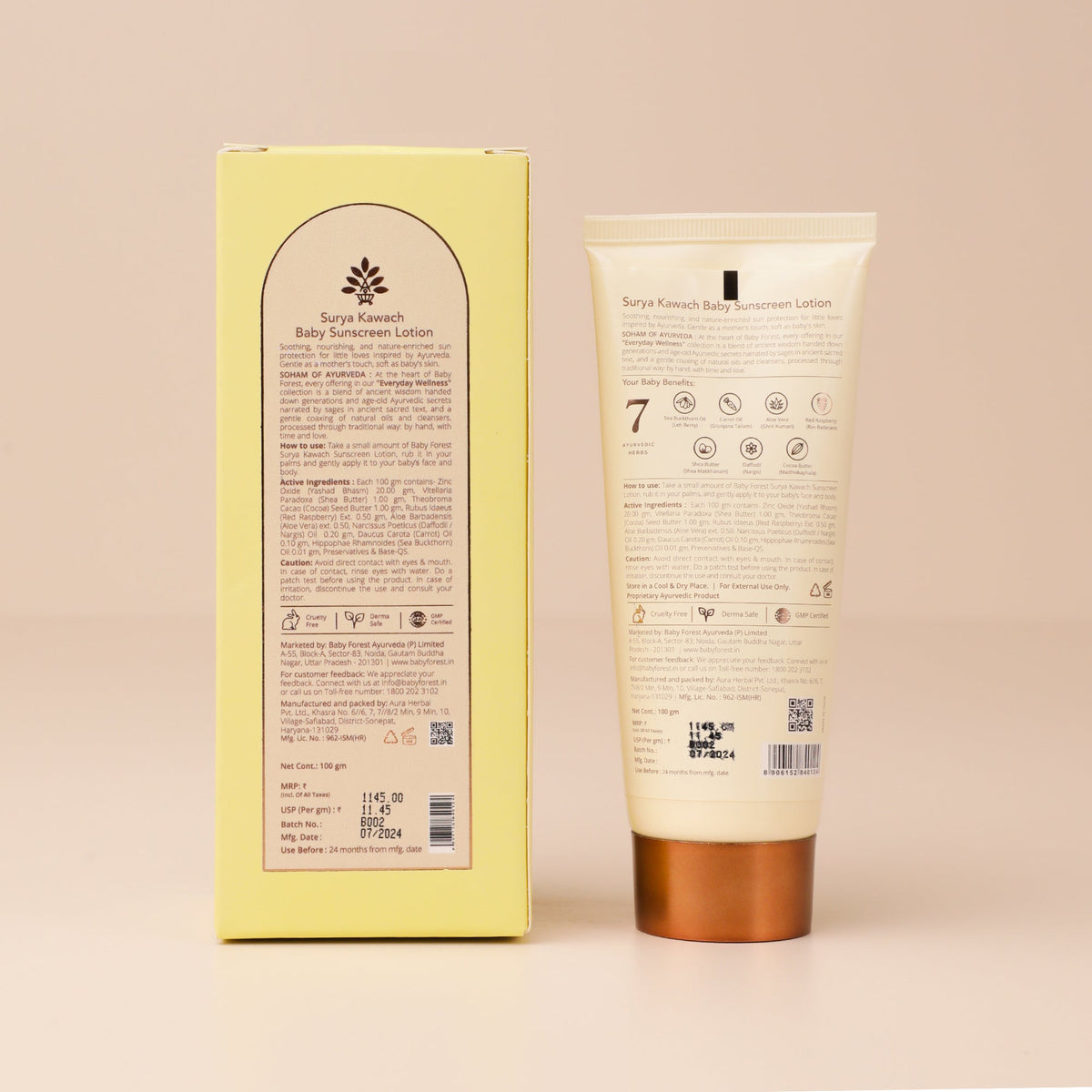 Baby Forest Surya Kawach SPF 30 Baby Sunscreen Lotion – 100 g