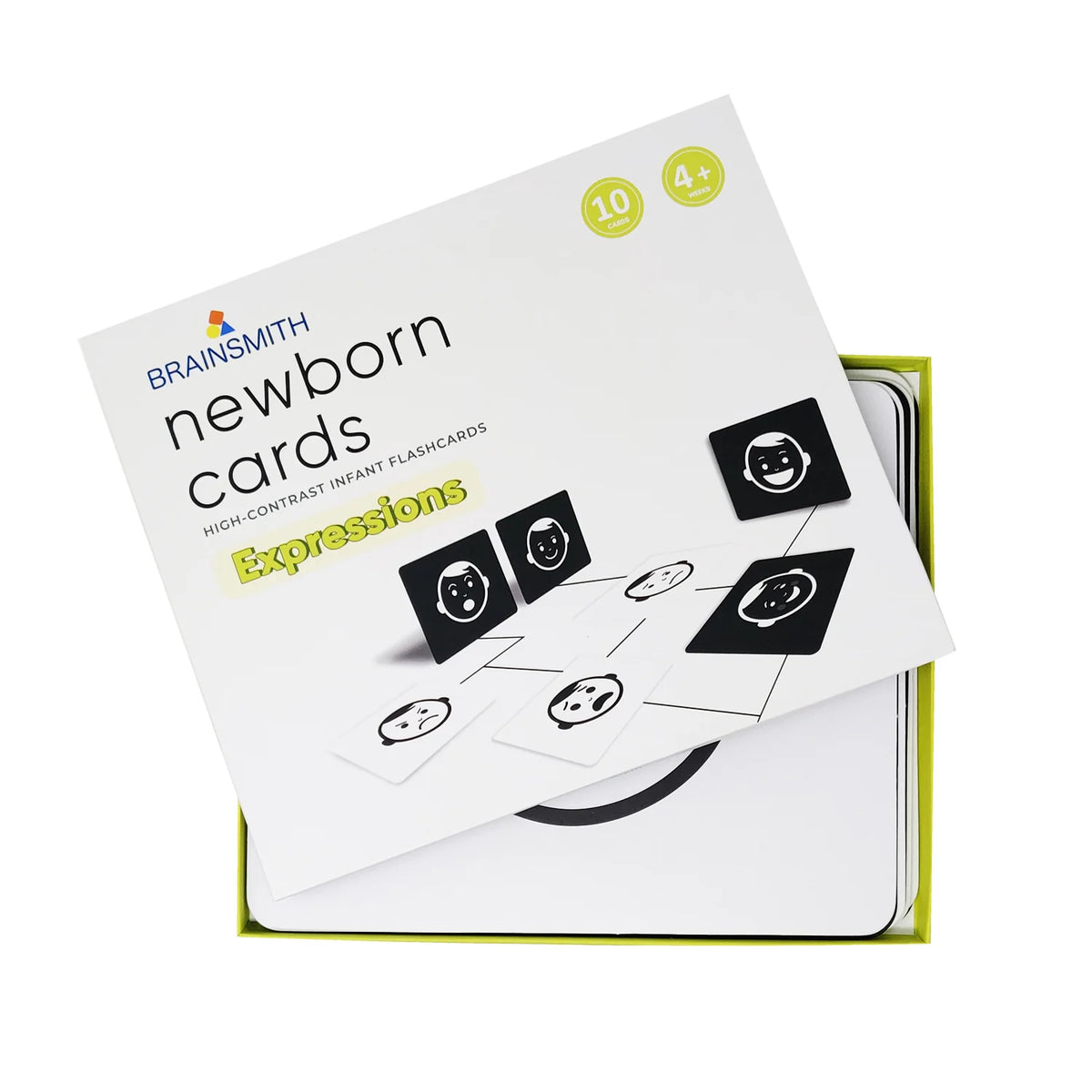 Brainsmith Expressions Newborn Cards | Set of 10 High-Contrast Flashcards