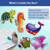 Chalk and Chuckles Fabulous Foil Art Sea Animals 21.6 × 26.7 × 4.6 cm Multicolor