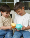 Melii Snack Container with Finger Trap Lion- Yellow
