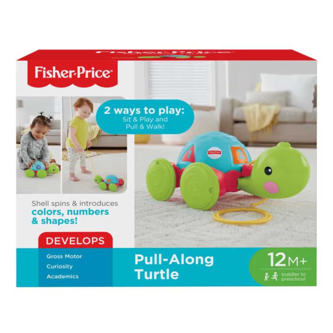 Fisher-Price Pull-Along Turtle One Size Multicolour