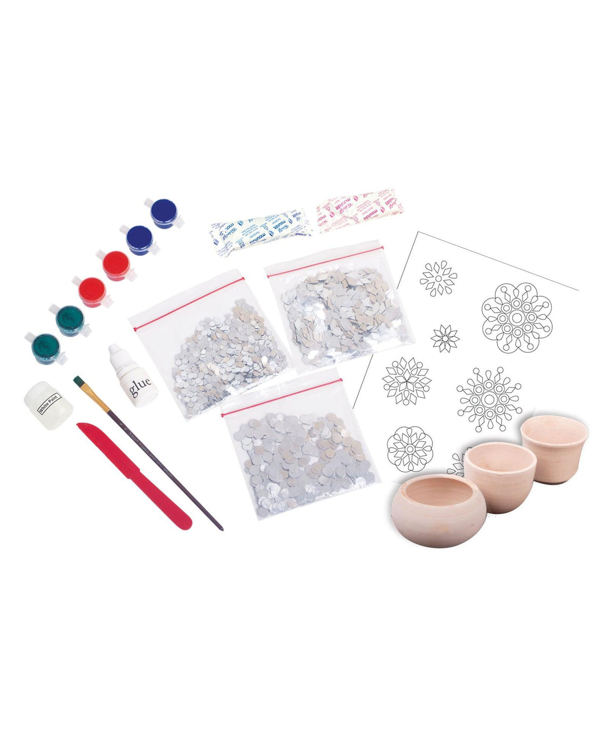 Handycrafts Lippan Art 3-Pot Set 6Y+ – Multicolor