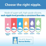 Dr. Brown’s Natural Flow Narrow Nipple Level 2 Pack of 6