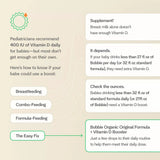 Bobbie Organic Combo Feeding Kit – Infant Formula 14.1 oz + Vitamin D Drops | 0–12 Months