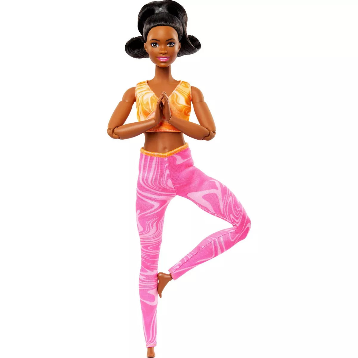 Barbie Made to Move Fashion Doll – Brunette Curvy Body with 22 Joints