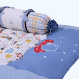Abracadabra Rocketman Baby Gadda Set with 2 Bolsters – Blue
