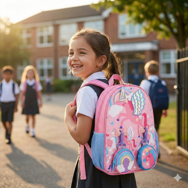 Vest School Bag For Kids 10" - Unicorn