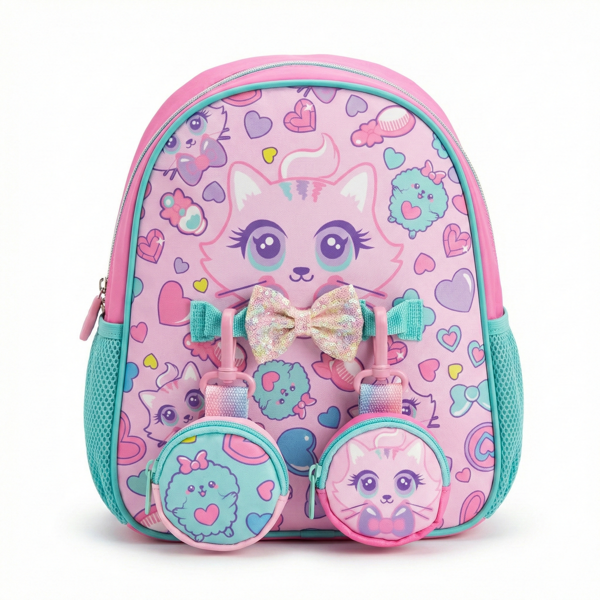 Vest School Bag For Kids 10" - Meow