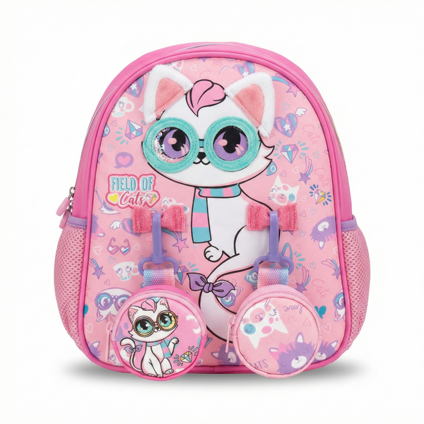 Vest School Bag For Kids 10" - Cat