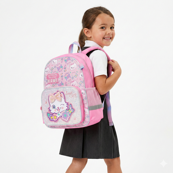 Vest School Bag For Kids 14" - Meow