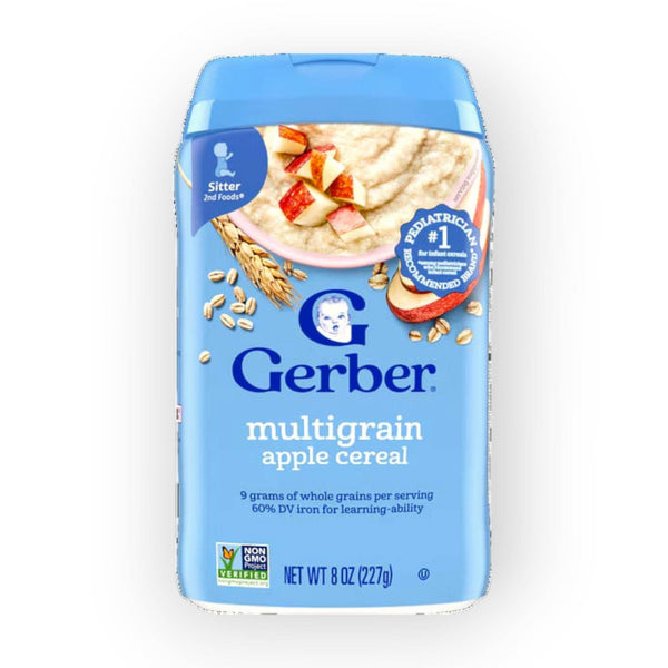 Gerber Multigrain Apple Cereal – Baby Cereal, 6+ Months