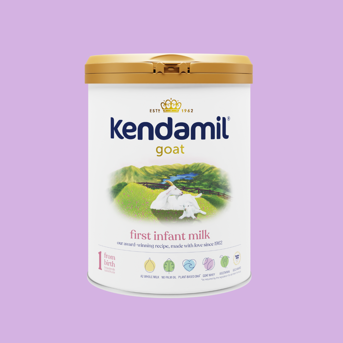 Kendamil Goat Stage 1 First Infant Milk – 0–6 Months, 800g