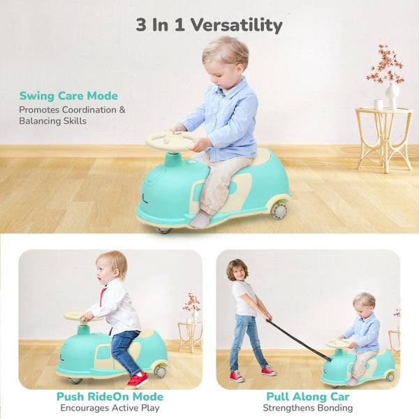 R For Rbbit Iya Iya Caravan Swing car - Green Beige