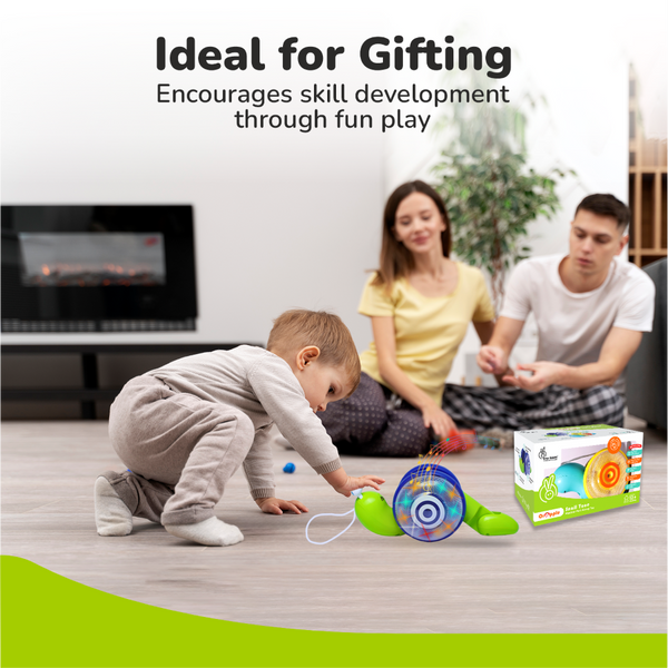 R For Rabbit Orapple Snail Tune BPA-Free Musical Pull Toy 12M+