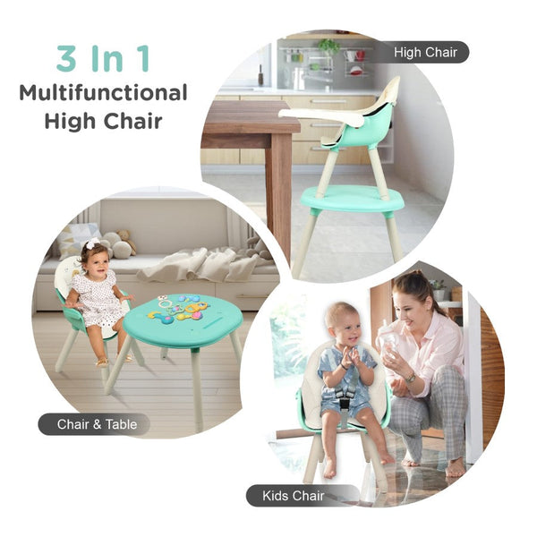 R For Rabbit Cherry Berry Tusky High Chair - Green Cream