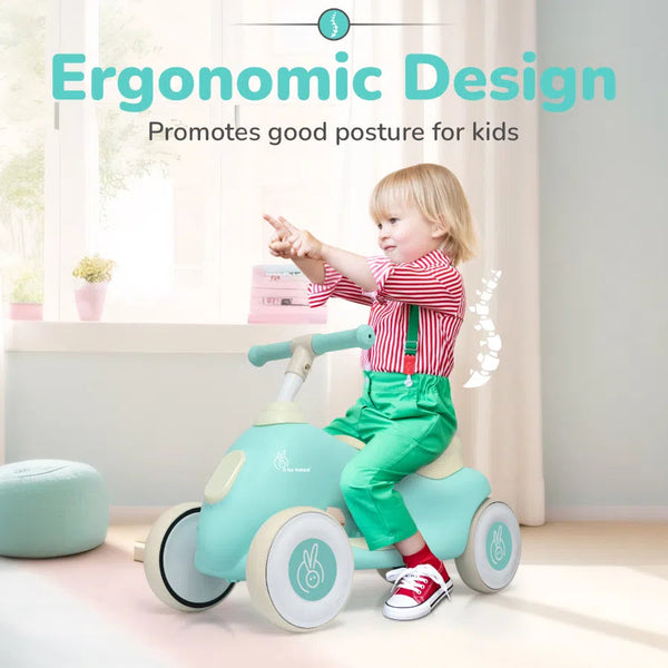 R For Rabbit Speedster Zoomy Push Ride On - Green Cream