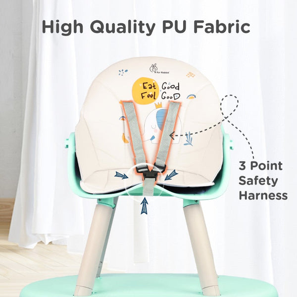 R For Rabbit Cherry Berry Tusky High Chair - Green Cream