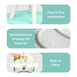 R For Rabbit Cherry Berry Tusky High Chair - Green Cream