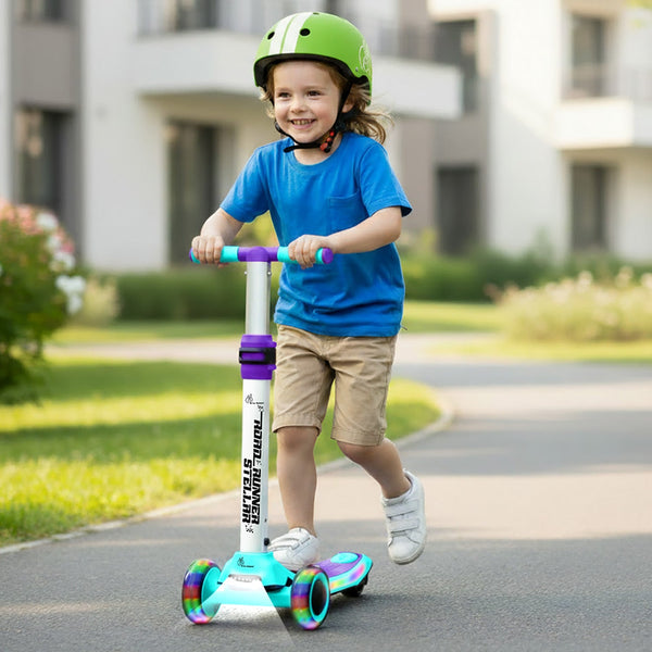 R for Rabbit Kids Scooter Road Runner Stellar 3+ Years Green Purple