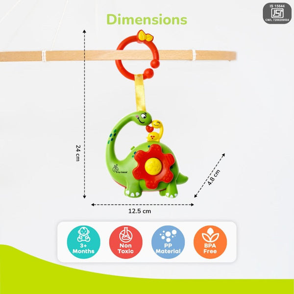 R For Rabbit Orapple Dino Tune Fun & Safe Musical Hanging