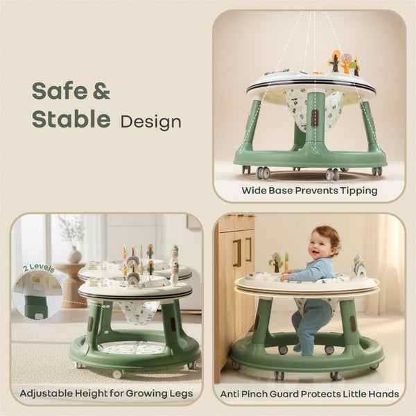 R For Rabbit Little Feet Hopper Baby Walker - Green White