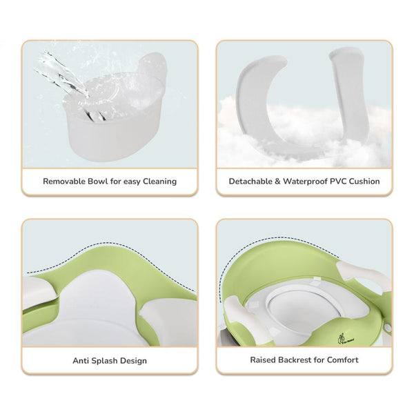 R For Rabbit Hilltop Trainer 2-in-1 Step Stool and Potty Seat for Kids with Adjustable Height