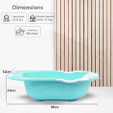 R for Rabbit Bubble Double Snowy Bath Tub with Ergonomic Sling - Green White